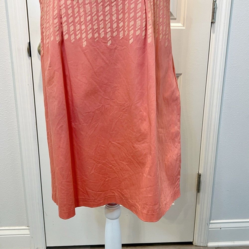 Isaac Mizrahi Live Sleeveless Women's Dress Orange Lined Midi Size 14 - Picture 3 of 14